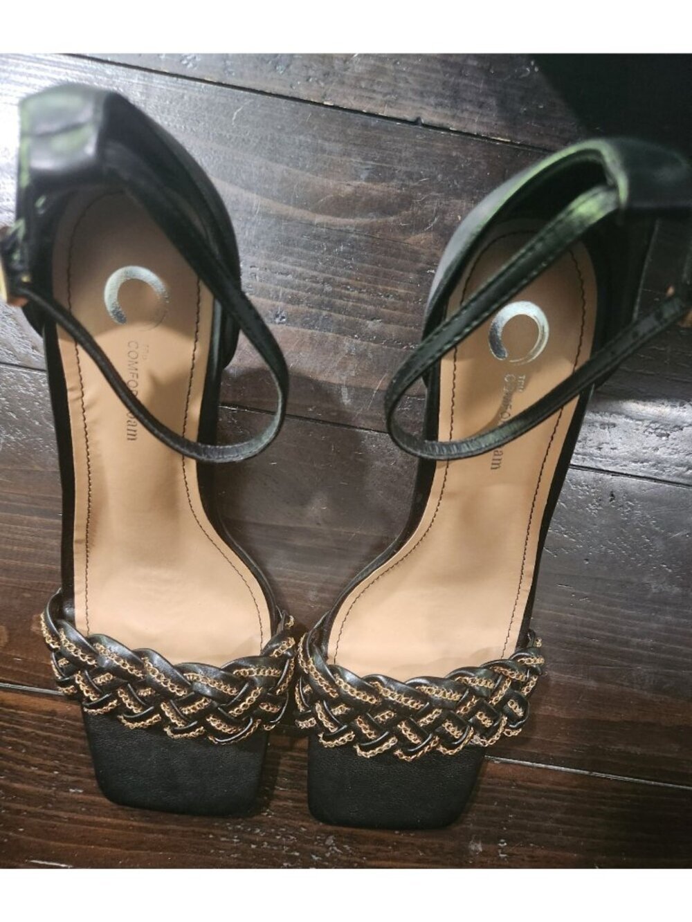 Journee Collection Mabella Black Heeled Dress Sandals/Sz. 9.5 NEW - Picture 9 of 9